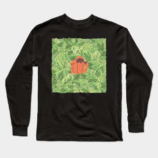 Orangutan in Leaves Long Sleeve T-Shirt